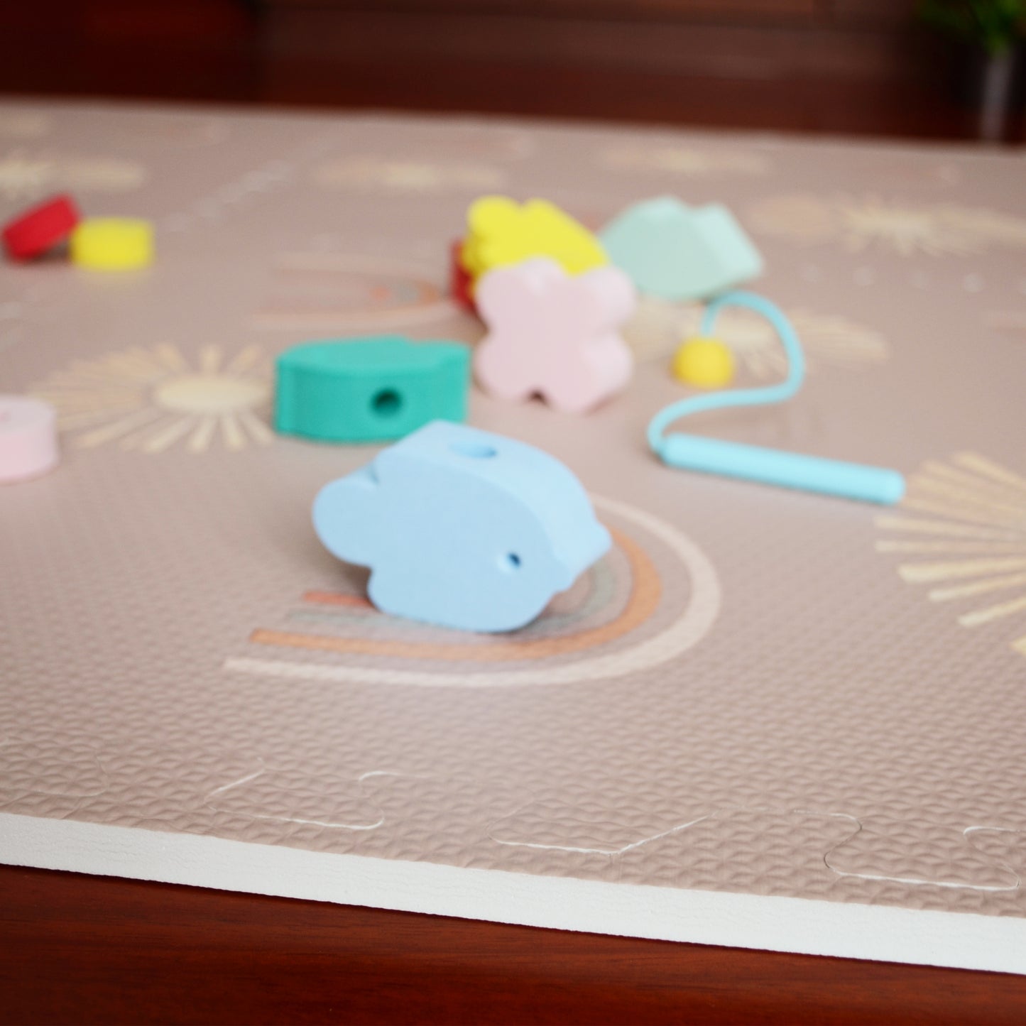Pink Rainbow & Sunshine Playmat